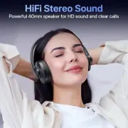 Wireless Headset with Noise Cancelling Microphone & Mic Mute, 55Hrs Working Time