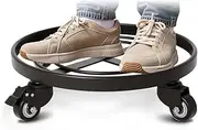 Amagabeli 2 Pack Metal Plant Caddy with Wheels Heavy Duty 36cm Round Outdoor Plant Stand on Wheels Garden Flower Plant Pot Stands Wheels Dolly for Indoor Plant Trolley Casters Rolling Coaster Black
