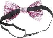 [WESIEVYA] Elegant Adult Bow Tie Sequin Bow Tie Men Pre Tied Faux Leather Adjustable for Formal Events Parties Weddings