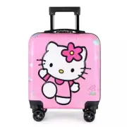 Kids Pink Hello Kitty 3D Carry On Hard Shell Suitcase Luggage Light Weight 18"