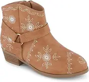 [Jessica Simpson] Youth Girls Tan Brown Desert Tribal White Print Block Heel Boot
