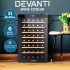 Devanti Wine Cooler Fridge 51 Bottle Compressor Cooling Touch Control UV Glass