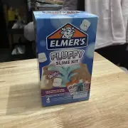 Elmer's Fluffy Slime 4 Piece Kit Washable Safe Nontoxic