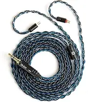 YINYOO 2 Meter Length iem Cable, 2 pin in ear Monitor Cable, KBEAR ST12 Plus Replacement iem Extension Cable for kz zs10 pro, zsn pro x, castor, edx pro, zs12 pro x, ks1 (2pins-3.5mm plug, Black Blue)