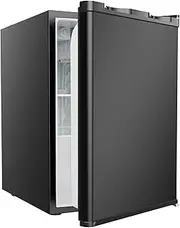 Compact Refrigerator, 73L Portable Freezer Fridge, Adjustable Mechanical Thermostat with Chiller, Reversible Doors, Black