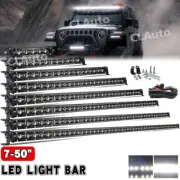 Ultra Slim 8" 14" 20" 26 32" 38" 44" 50" LED Work Light Bar Offroad Driving UTV