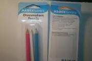 HabeeSavers Tailors Chalk 3 assorted Colours Dressmakers Pencils Blue Pink White