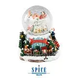 在飛比找遠傳friDay購物優惠-SPICE SPICE聖誕節LED燈雪花水晶球音樂盒