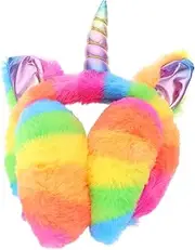 [Ipetboom] 1Pc Adorable Unicorn Plush Earmuff Foldable Windproof Ear Cover for Winter Sports Camping and Outdoor Activities present for Stylish Costume Accessory