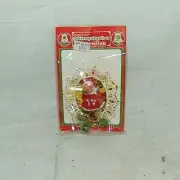 Commodore Ornament Package Tie On Hong Kong Angel Bells Plastic Flocked Unopened