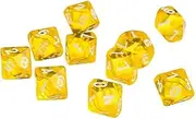 Dice 10pcs 10 Sided D10 Dices for RPG Role Playing Games Party Favor Board Game Lovers Dice Toy Gift Dice Set (Size : Yellow)