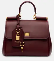 [Dolce & Gabbana] Dolce & Gabbana Sicily Medium leather tote bag One Size burgundy