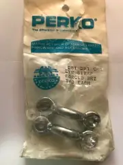 881DP1CHR 5/16 I.D. EYE STRAPS 2/CARD - PERKO CHROME PLATED BRONZE FREE SHIPPIN