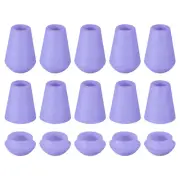 20Pcs Plastic Cord Lock Bell End Stopper Cord End Lock Rope Fastener, Purple