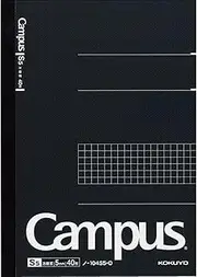 Kokuyo Campus Notes grid ruled A5 Bruno -104S5-D [5 books]