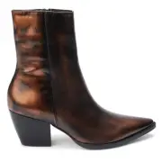 Matisse Caty Metallic Pointed Toe Zippered Booties Womens Size 10 M Casual Boots