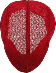 [LIGIGWASH] Men's Comfortable Kitchen Cooking Hat Reusable Mesh Beret Cap Unisex Food Service Cap for Restaurant Workers Elegant Chef Hat Dark Red