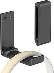 Yocice Headphone Stand Hanger,Headset Holder Mount,Hook Aluminum with Strong Adhesive Tape for Headphones (Black- HH03)