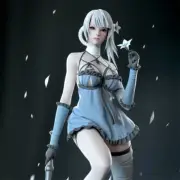 1/4 47cm kaine 3D print figure Model Kit Unpainted Unassembled GK