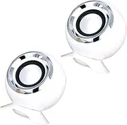 TEHAUX 2pcs Computer Speaker High Volume USB Loudspeaker Box for Office and Home Use Compact Design with Sound Quality Durable Material Stylish Appearance