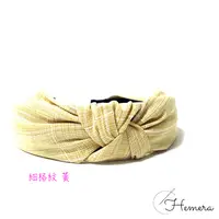 在飛比找松果購物優惠-Hemera | 網紅甜美髮箍 細格紋 質感爆好 (黃色) 