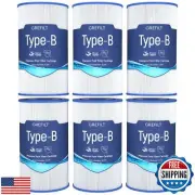 Grefilt 6-Pack Type B Pool Filter Cartridges, Compatible with Intex 29005E, S