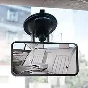 High-Definition Baby Car Mirror for Clear Back Seat Visibility - Adjustable and Secure Suction Mount Rear View Mirror for Parents on-the-go