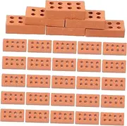 MOKKHNB 50Pcs Mini Brick Model Realistic Simulation Bricks for Micro Landscaping and Table Decorations Durable Miniature Building Blocks for Creative DIY Projects
