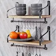 Levede Floating Shelf Brackets Wall Shelves Mount Display Rack Storage Hook