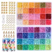 Flat Clay Beads Set Delicate and Beautiful Space-saving Craft Kit