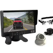Elinz Caravan Two Camera 4PIN System Trailer cable 7" Monitor HD 12V/24V Reversing CCD Camera Kit