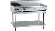 B+S Black Combination Two Open Burners & 900mm Target Top Natural Gas