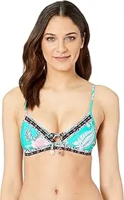 [Seafolly] Women's Fixed Triangle Bikini Top Swimsuit with Tie Front