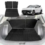 Boot Liner Back Seat Protector for Hyundai Kona 2023-2025 All Weather Heavy Duty Cargo Car Trunk Kick Mats