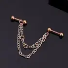 Helix Piercing Industrial Chain Earring Cartilage Double Piercing Stud Girl