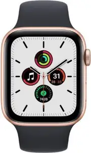Apple Watch SE Aluminum 40mm (GPS) Black Sport Band - 32GB - Gold - Refurbished (Acceptable Condition)