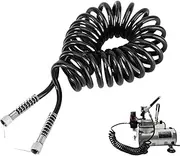 Coil Hose – PU Flexible Recoil Air Compressor Hose | Wear Resistant Air Tube Hose | Long Lasting Coil Spray Hose for Garage, Workshop & Pneumatic Tool Connections