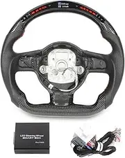 Steering Wheel, Carbon Shift Display Wheel Compatible with 42 S RS 8J 2007 to 2015, LED Shift Lights Steering Wheel Assembly