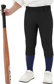 [DEVOROPA] 2T/3T/4T/5T to Youth Boys Baseball Pants Knicker Fit Toddler Kids Girls Softball Fast Pitch Tee Ball Pants