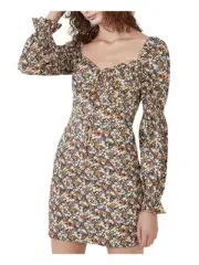 BARDOT Womens Long Sleeve Mini Party Shift Dress