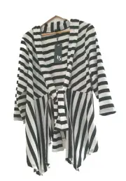 Comfy Size S Taking Shape Australian Made Linear Stripe Cardigan Rrp $139.95