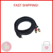 Monoprice 6ft Premium 3.5mm Stereo Male to 2RCA Male 22AWG Cable (Gold Plated) -