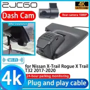 4K 2160P Wifi DVR Dash Cam Camera for Nissan X-Trail Rogue X Trail T32 2017-2020