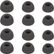 [BLLQ] 6 Pairs Silicone Ear Tips Replacment for Jabra Elite 7 Pro/75t/ 65t/ Active/ Elite 3 Eartips Replacement Silicone Compatible with Jabra Earbuds, Black Jbra