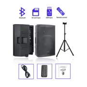 15 Inch Powered Active Speaker 4000W Speaker Stand Universal Adjustable Height