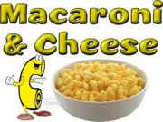 MACARONI & CHEESE VINYL DECAL (CHOOSE A SIZE) CONCESSION STANDS BOARDWALK SHOPS