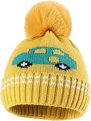 [SAFIGLE] Car Hat Hat Knit Hat Knit Hat Dress up Hat Boys Hats Hats Newborn Hats Boy Hats Warm Hat Hat Acrylic Yellow