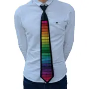 GGP Style 04 Led Sound Activated Glowing Tie Party Performance Accessory With Adjustable Light Patterns(Batteries Not Included, Self Provided)