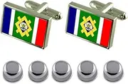 [Select Gifts] Shirt Dress Studs Johannesburg City South Africa Flag Cufflinks