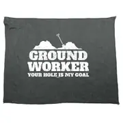 Ground Worker Tradie - Funny Novelty Soft Sport Microfiber Towel